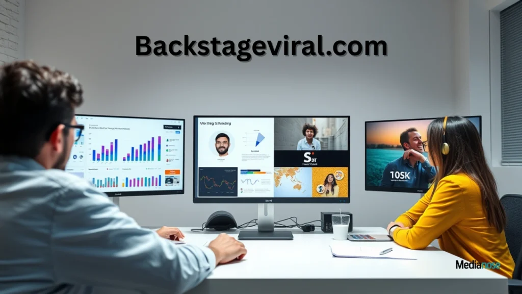 backstageviral-com-digital-marketers-collaborating-with-screens-displaying-charts-viral videos