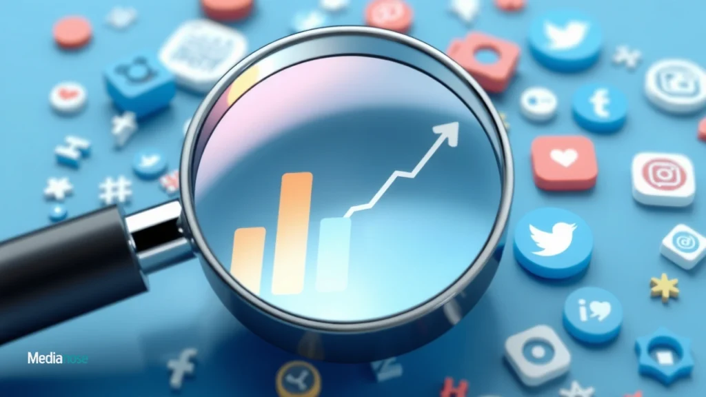backstageviral-com-magnifying-glass-over-trending-hashtags-charts-and-social-media-icons