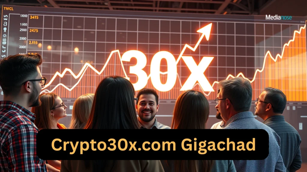 group-of-investors-looking-at-floating-golden-crypto30x.com-gigachad-coins-22sep