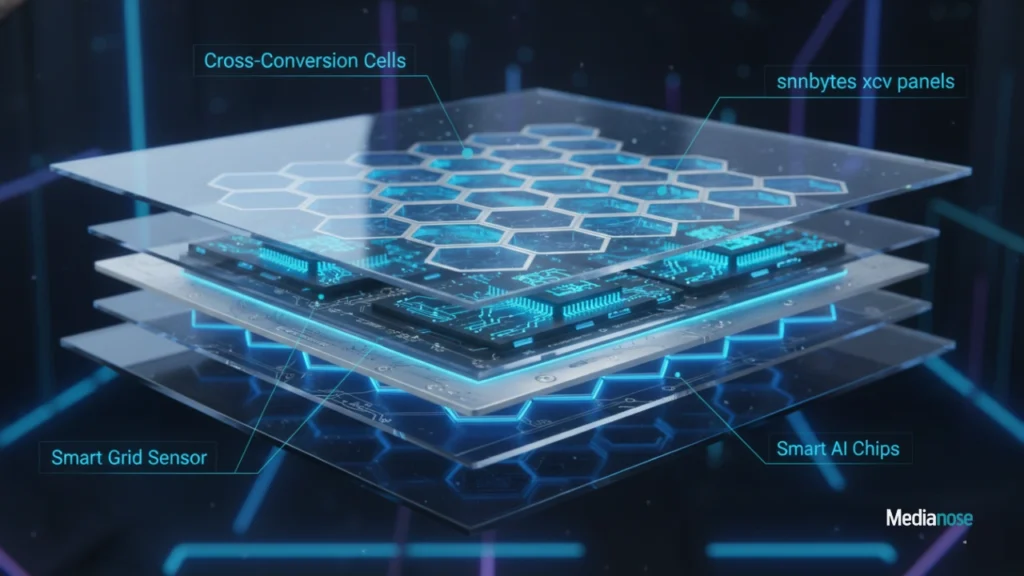 snnbytes xcv panels close-up cutaway-style illustration showing the internal layers and technology