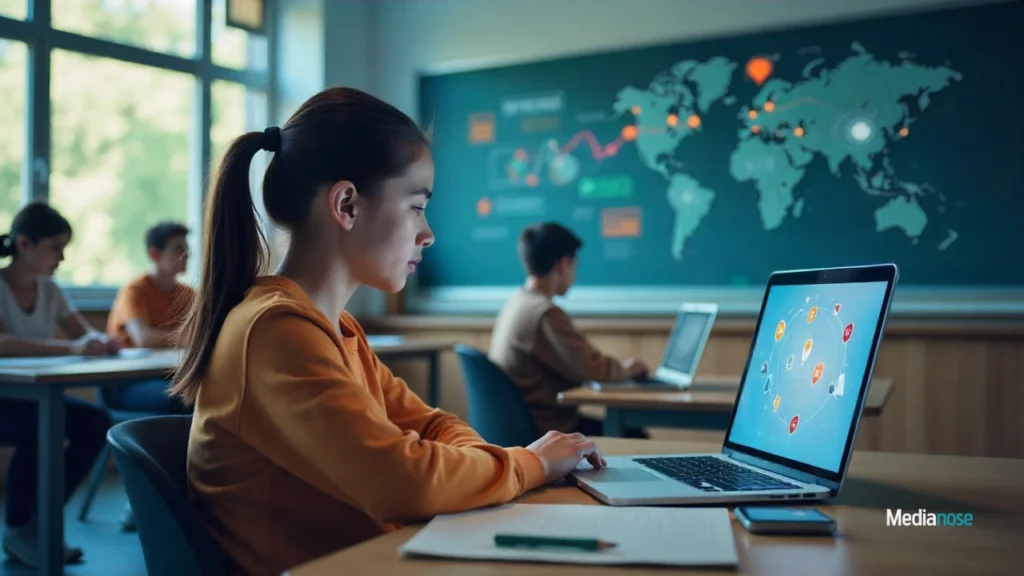 educationbeing com happy students learning both online and offline