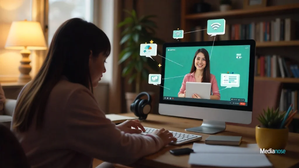 everything about joinpd home learning environment where a student participates in a joinpd session