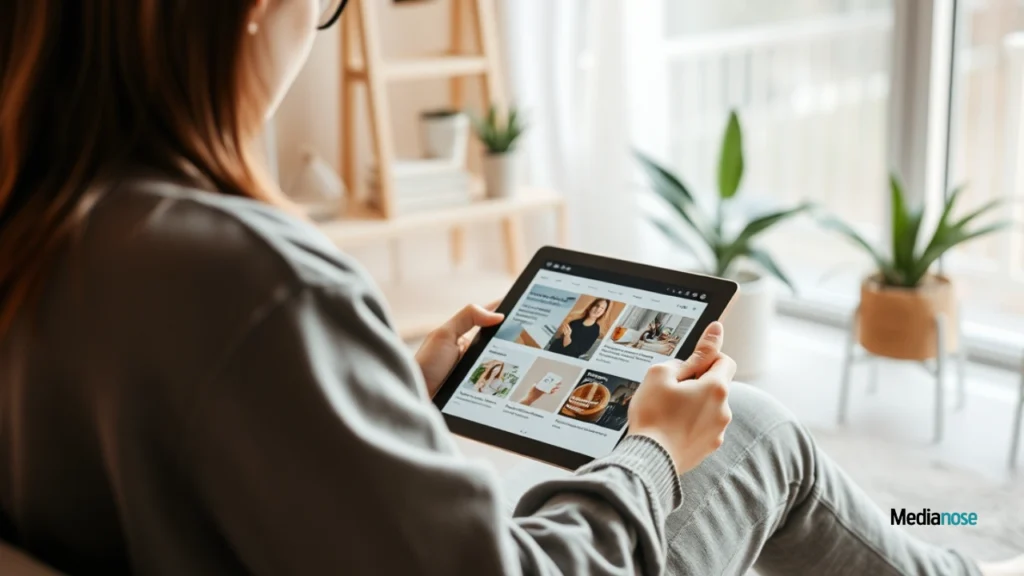 itsnewztalkies com a person reading lifestyle blogs on a tablet