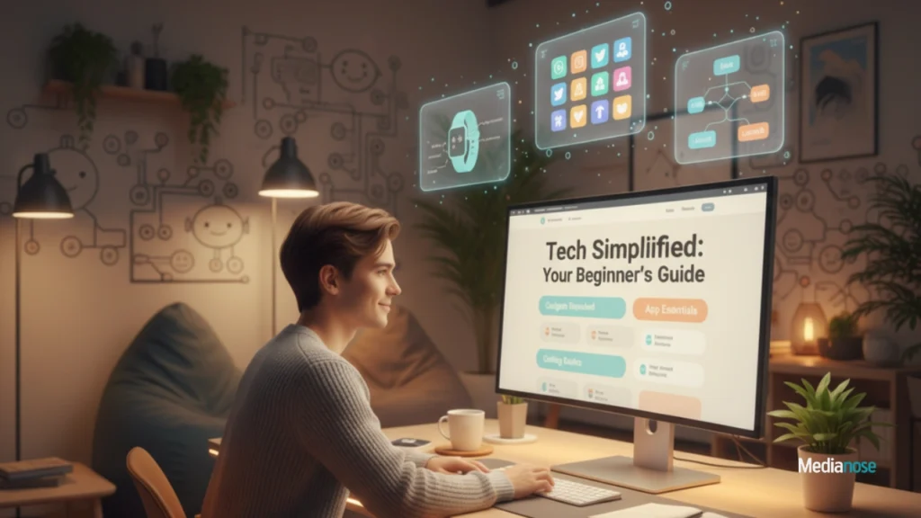 lapzoo com tech platform interface with verified badges, check marks, and clean article layouts