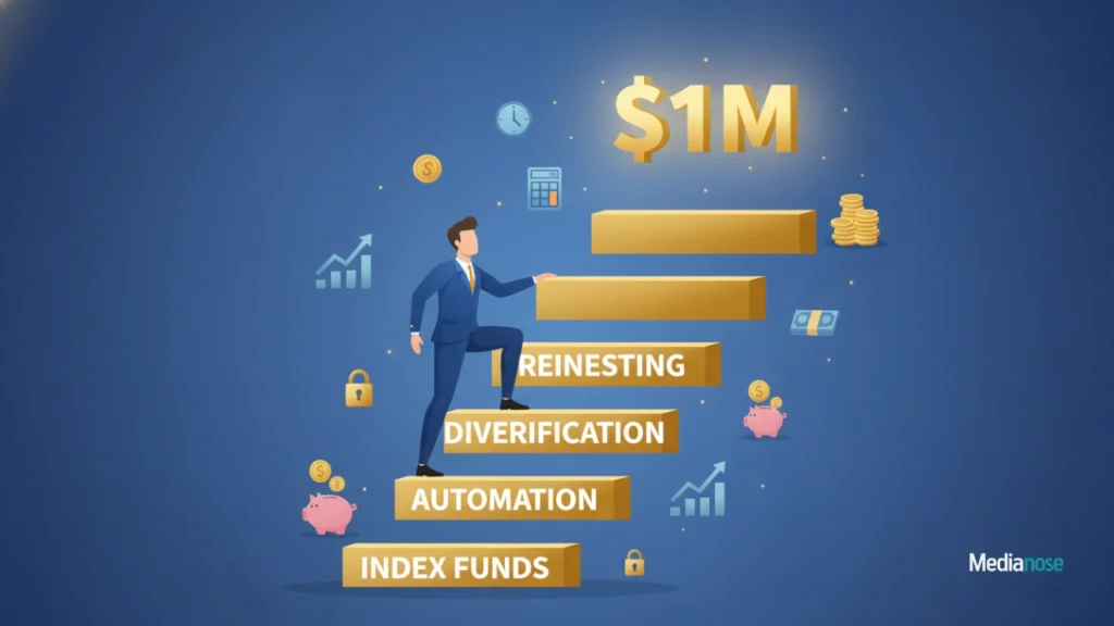 make1m.com ladder graphic where each step represents an investing strategy