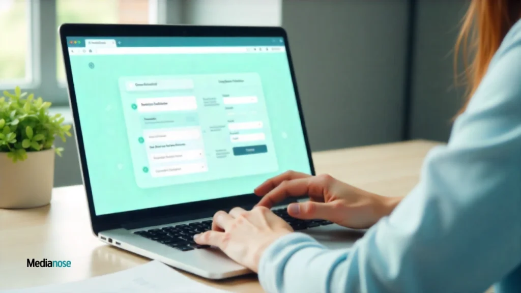 ziimp com person completing an onboarding process on a laptop