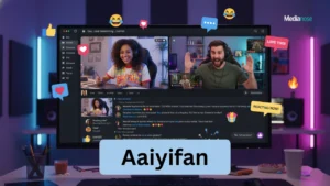 aaiyifan young digital users enjoying videos while chatting, sharing reactions,