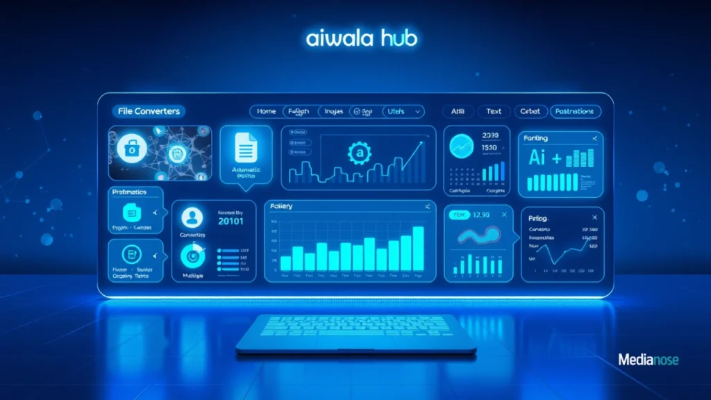 aiwala hub smart digital platform featuring tiles, widgets, and tools
