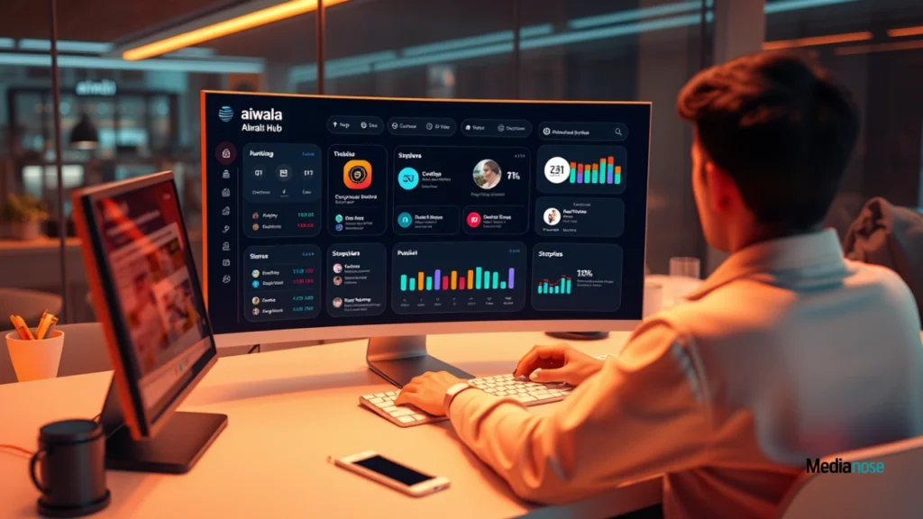 aiwala hub user exploring a unified digital dashboard
