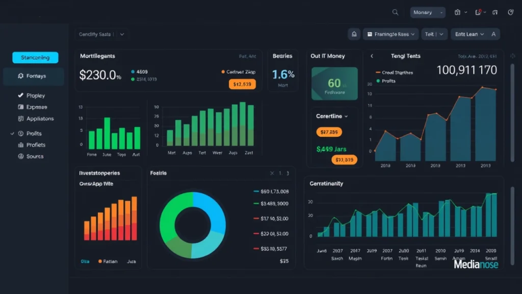 cyclemoneyco dashboard concept showing inflows and outflows of money