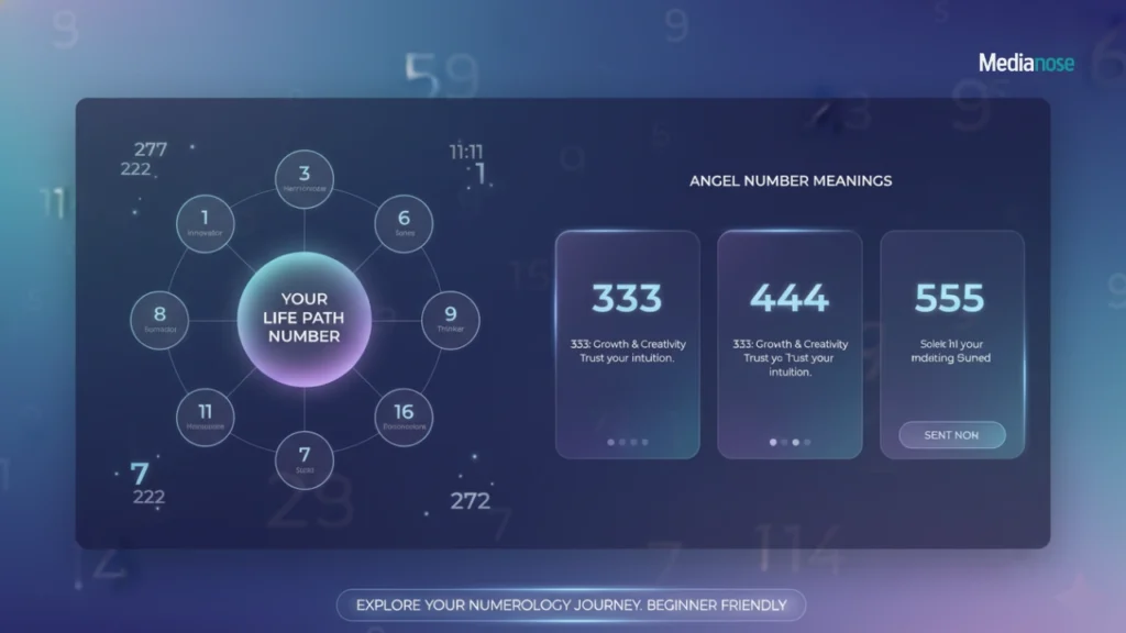 numberlina.com digital dashboard displaying life path number charts